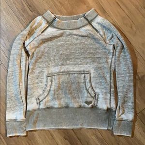 Gray/green Roxy sweatshirt with zippers - size L